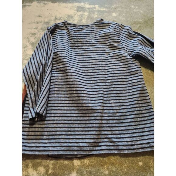 Ace&Jig Promenade Striped Side Cross Button Contrast Top sz XS - Picture 4 of 6